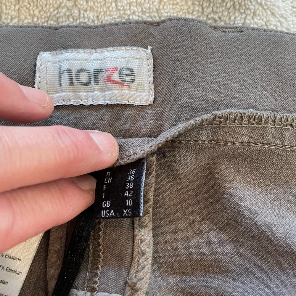 Horze Full Seat Breeches XS/ 24R.  Mushroom/Gray color.